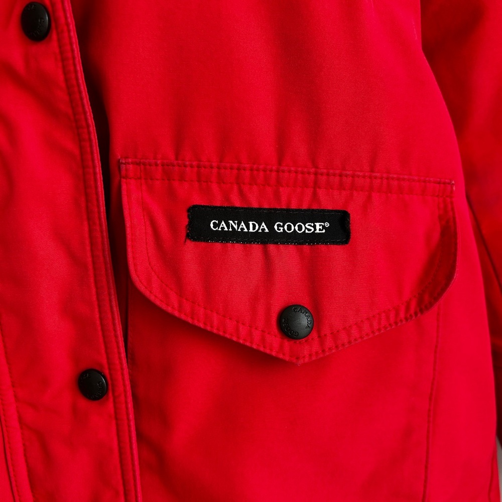 Women's Canada Goose Trillium Red Parka Coat - Picture 6 of 12